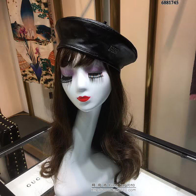 DIOR迪奧 經典百搭 專櫃款氣質貝雷帽 6881745 LLWJ5663